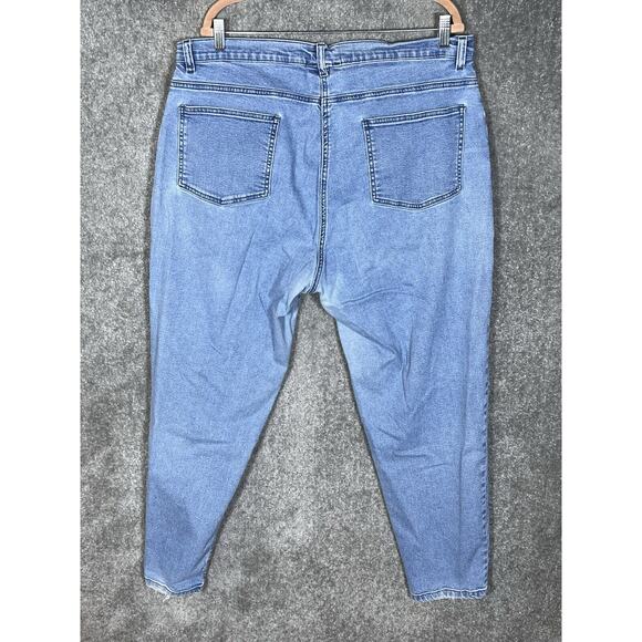 Ulla Popken Slim Fit Jeans Womens Size 22 Blue Light Wash Denim Stretch Pockets‎ - Picture 2 of 9